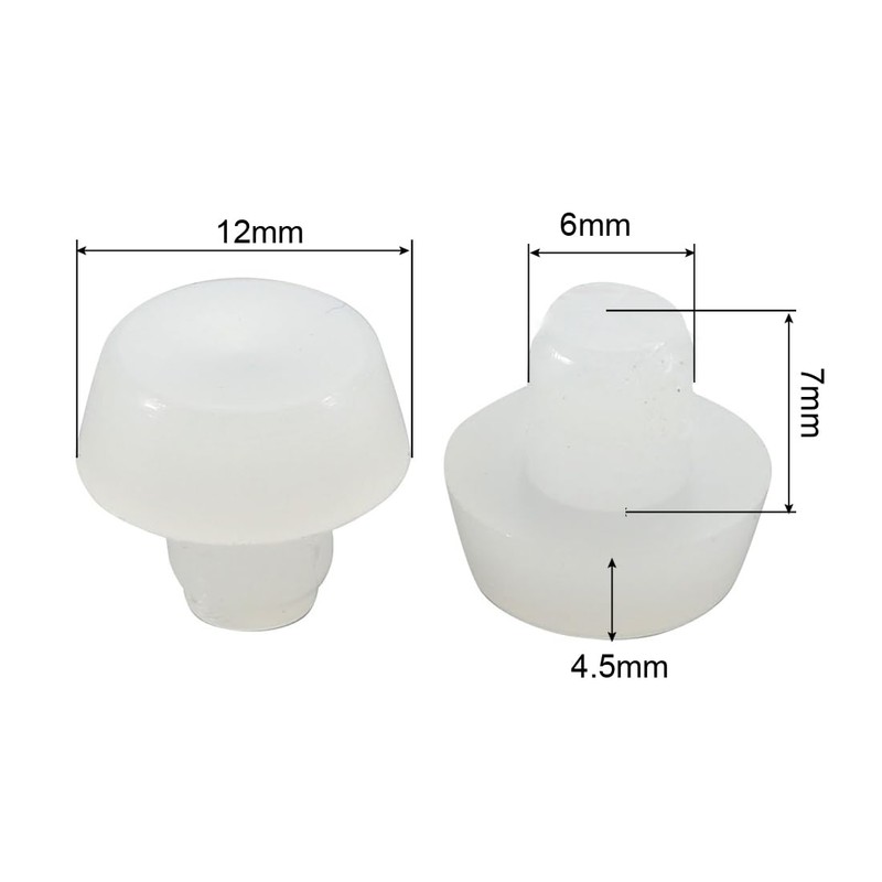 uxcell® 10pcs 6mm White Rubber Round Plug Chair Table Furniture
