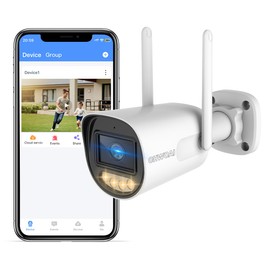 《Supports 2.4GHz & 5GHz WiFi》Wireless Outdoor Security Camera with Color Night Vision, Motion Detection, Remote Viewing WiFi Cameras, Home Video Surveillance
