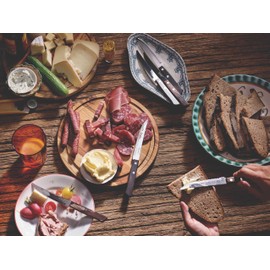 Tramontina 13510/052 Round Cutting Board, Wood Cutting Board, Churrasco, Teak, 9.1 inches (23 cm), Grooved, Lightweight, Round, Natural Wood, Made in Brazil, 13510/052