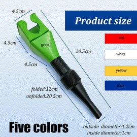 5 Pcs Snap Fit Funnel,1 Cleaning Brush,Flexible Wide Mouth Funnel With Built in Filter,Flexible Oil Filler, Universal Buckle Refueling Tool for Car & Household Use
