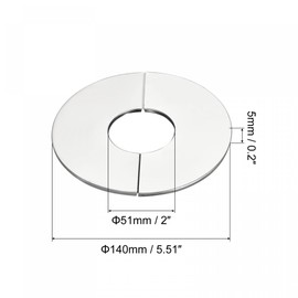 uxcell Wall Split Flange, 201 Stainless Steel Round Escutcheon Plate for 51mm Diameter Pipe 3Pcs