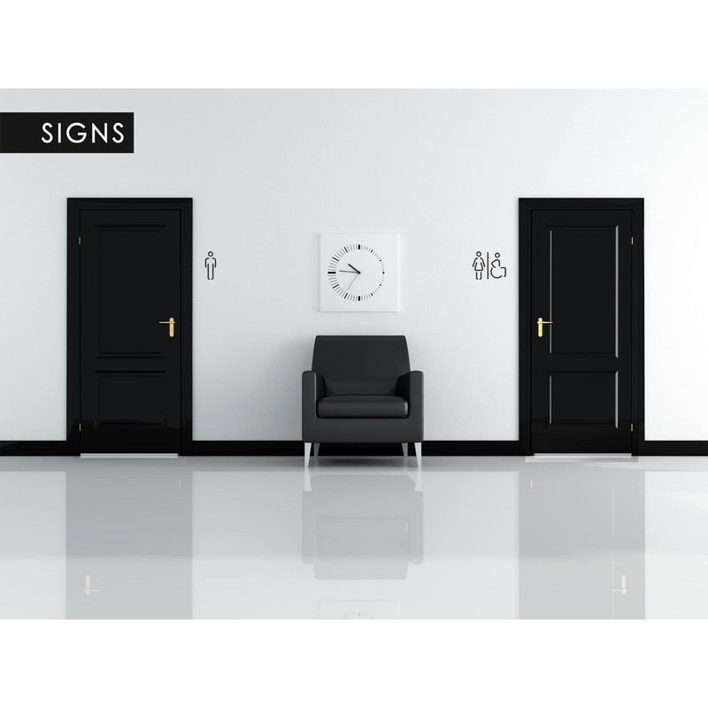 3DP Signs - Relief Symbols for Bathroom Men Women Disabled