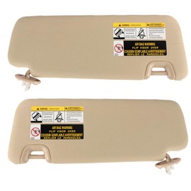 PEVAST Left Driver Side Sun Visor Compatible with Toyota Highlander 2014 2015 2016 2017 2018 2019 Sun Visor Replacement 74320-0E074-A0(Beige)