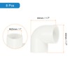 sourcing map 25mm 90 Degree Elbow, 8 Pcs PVC Pipe