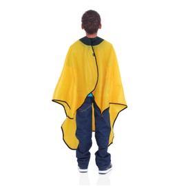 NeoCape Unigown PTFE Coated Children's Hairdressing Gown - Premium Barber Cape with built-in Neoprene HairStop Collar (Amber)