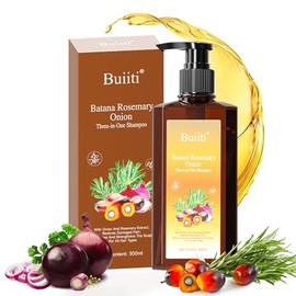 Batana Rosemary Onion Shampoo Hair Growth, Reducir Pérdida Cabello, Aceite Batana, Romero, Extracto Cebolla Mantenimiento Cabello Duradero, Reparar Cabello Dañado