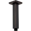 Brushed Bronze Ceiling Mounted Shower Arm with Flange 6 Inch