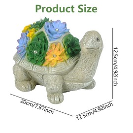 Solar Turtle Garden Statue,Figurine Lights for Outside,Yard Ornament, Gardening Gifts, Gifts for Women,Yard Decorations Outdoor, Garden Decor Unique Birthday Housewarming Gifts for Mom