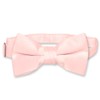 Vesuvio Napoli BOY'S BOWTIE Solid PINK Color Youth Bow Tie