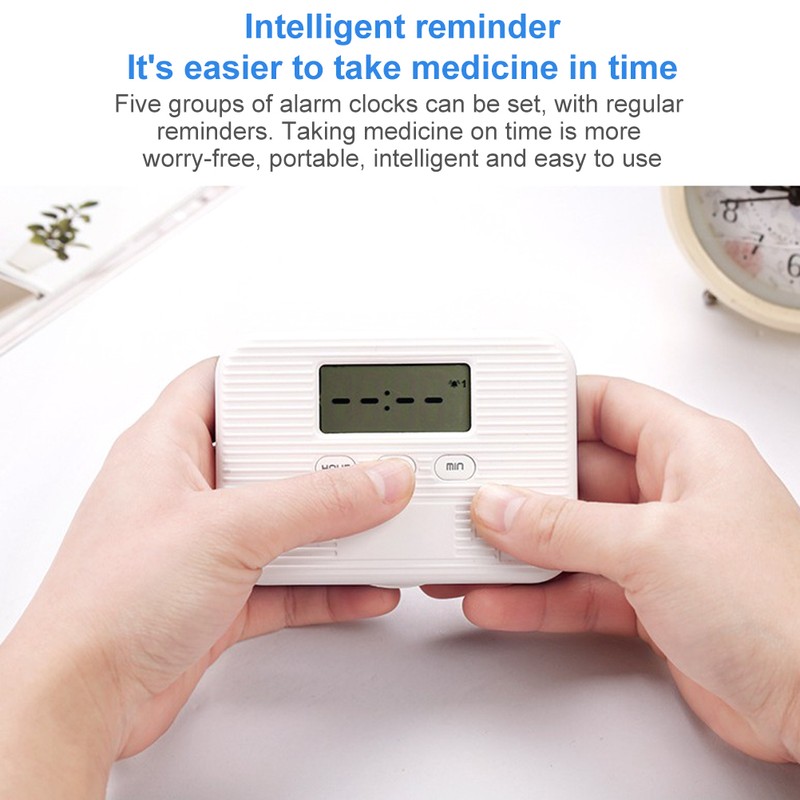 Pill Dispenser with Alarm Electronic Pill Organizer with LCD Display