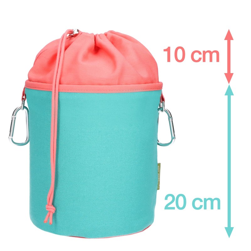 trendfinding Canvas Fabric Clothes Peg Bag with 2 Carabiner Hooks