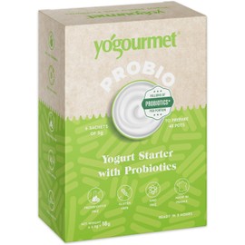 Yogourmet - Probiotic Yogurt Starter (6 Sachets = 6 Liters) - Make Yogurt at Home - Natural, Gluten-Free, Kosher, Halal
