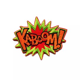 Patchwork Paradise Kaboom! Comic Book Pop Art Style Text Bubble Embroidered Iron On Patch