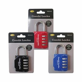 Combi-Lock Locker Combination Lock CL-406 / Black, Blue, Red 72565 2ea