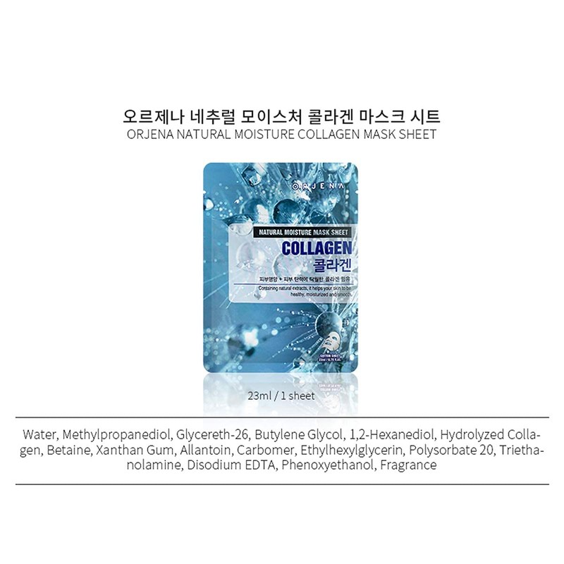 Orjena Natural Moisture Collagen Mask Sheet 10pcs