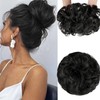 Messy Bun Hair Pieces Wavy Curly Tousled Stretchy Fluffy Donut
