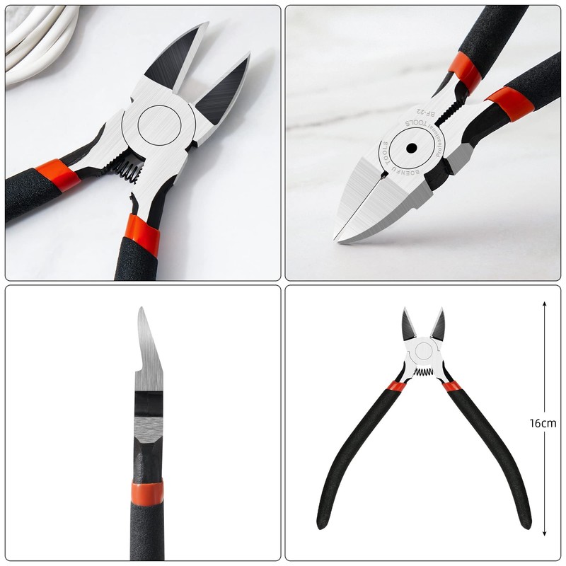 BOENFU Precision Wire Cutter, 6 Inch Wire Flush Cutters 5-Pack