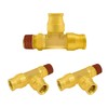 Daptemn DOT Brass Air Line Fittings, 3PCS 3/8" OD Tube