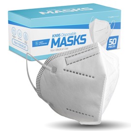 Lyka Distribution KN95 Face Masks - 50 Pack - 5 Layer Protection Breathable Face Mask - Filtration>95% with Comfortable Elastic Ear Loop | Non-Woven Polypropylene Fabric