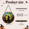 Sun Catchers For Windows, Moon & Witch Gothic Stained Glass