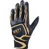 ZETT BG318RA Pro Status Batting Gloves, For Both Hands, Black