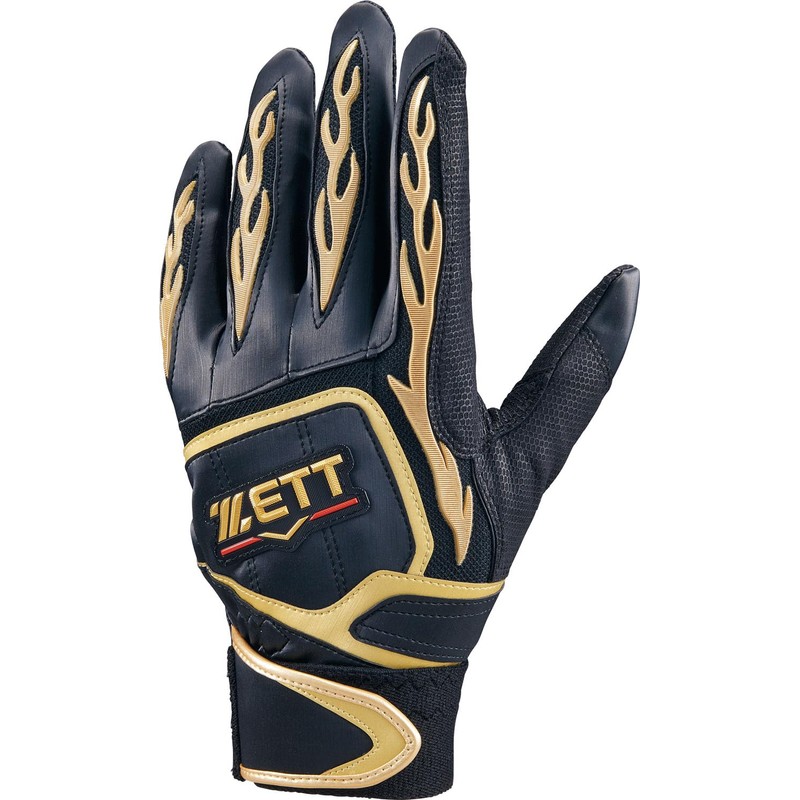 ZETT BG318RA Pro Status Batting Gloves, For Both Hands, Black