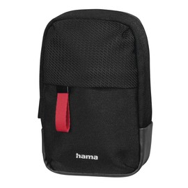 Hama "Matera Camera Bag 90M Small Camera Bag with Neck Strap and Belt Loop Camera Bag for Small Digital Cameras Shoulder Bag with Carry Strap and Accessory Compartments Recycled PET Black, Black, 7,5