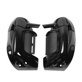 Gloss Black Lower Vented Leg Fairings with 6 1/2'' Speaker Box Pods fits for H-D touring models FLT, FLHT, FLHTCU,FLHRC, Road King, Street Glide, Electra Glide, Ultra-Classic, Road Glide 1983-2013