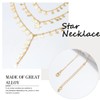 AJACITY Star Choker Necklaces Gold Long Layered Star Pendant Necklace