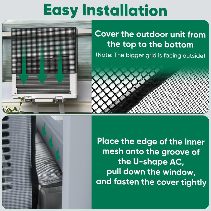 Plusluck Air Conditioner Covers for Outside: U Shaped Window Air