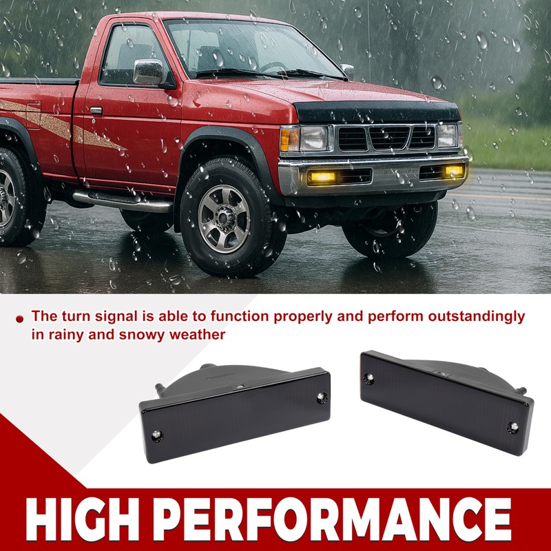 HECASA Pair Bumper Turn Signal Lights Compatible with 1988-1997 Nissan