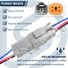 6Pack 4-Pin Waterproof DT Connectors with 16AWG Wires & Heat