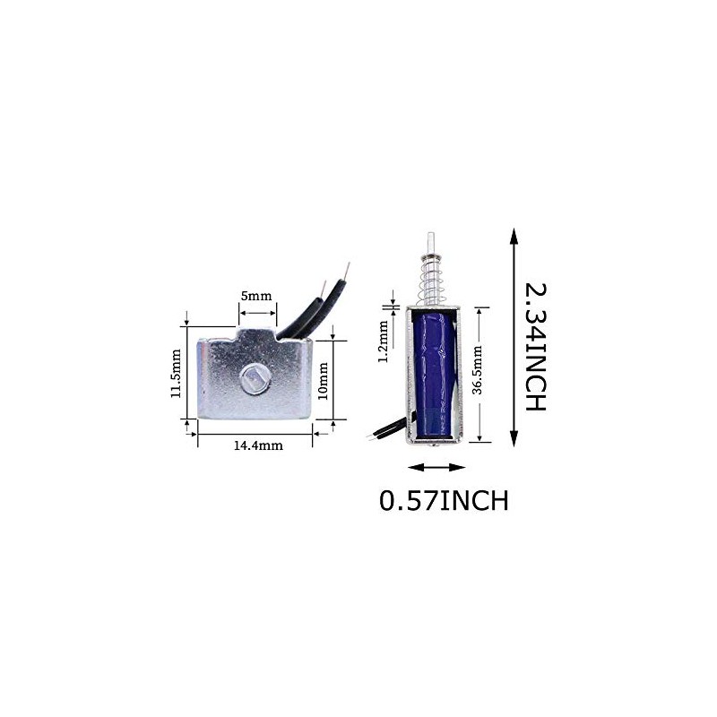 MEETOOT 2Pcs SM0537 DC12V-2A 5N Push Pull Type Open Frame