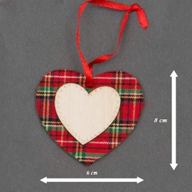 SHATCHI Christmas Tree Ornaments Wooden Aesthetic Hanging Decorations set of 9 pcs Xmas DIY Holiday Home Décor – 3 Star, 3 Heart, 3 Tree Shape pieces(8cm)