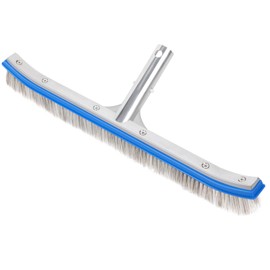 18-Inch Heavy Duty Pool Brush – Stainless Steel Wire & Nylon Bristles, Curved Edge Design for Easy Cleaning – Pool Brush Head for Inground & Above Ground Swimming Pools