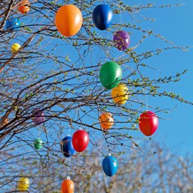 com-four® 24 x Easter Eggs for Hanging – Easter Decoration in Bright Colours – Decorative Easter Eggs – Size: 8 cm