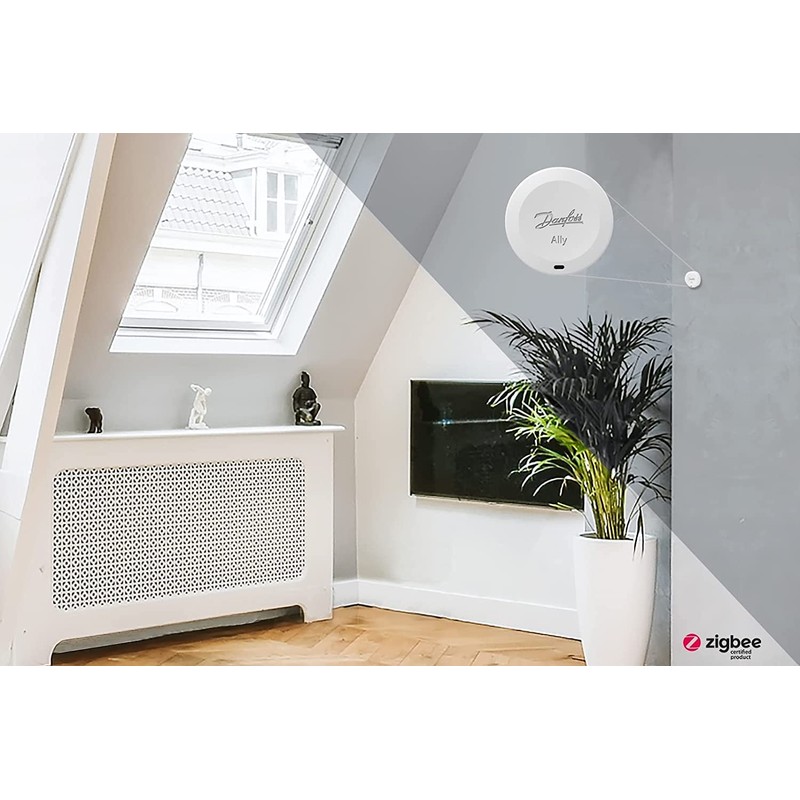 Danfoss Ally 014G2480 Zigbee Certified Wireless Room Sensor with Remote