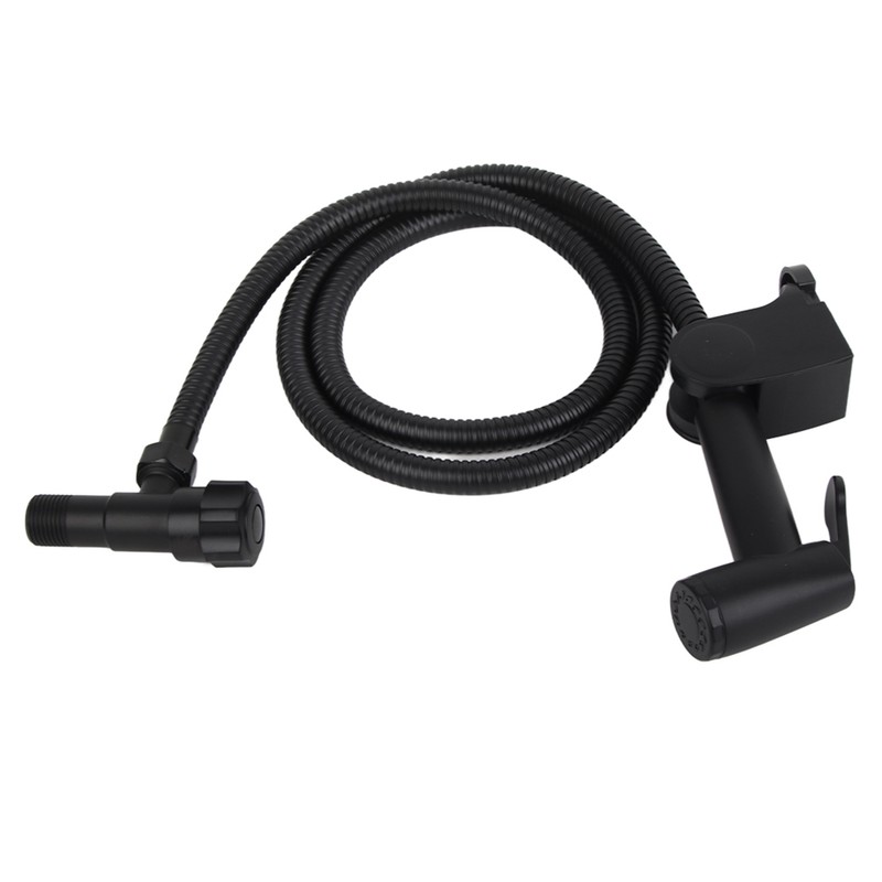 G1/2 Black Stainless Steel Handheld Toilet Bidet Sprayer Set Attachment