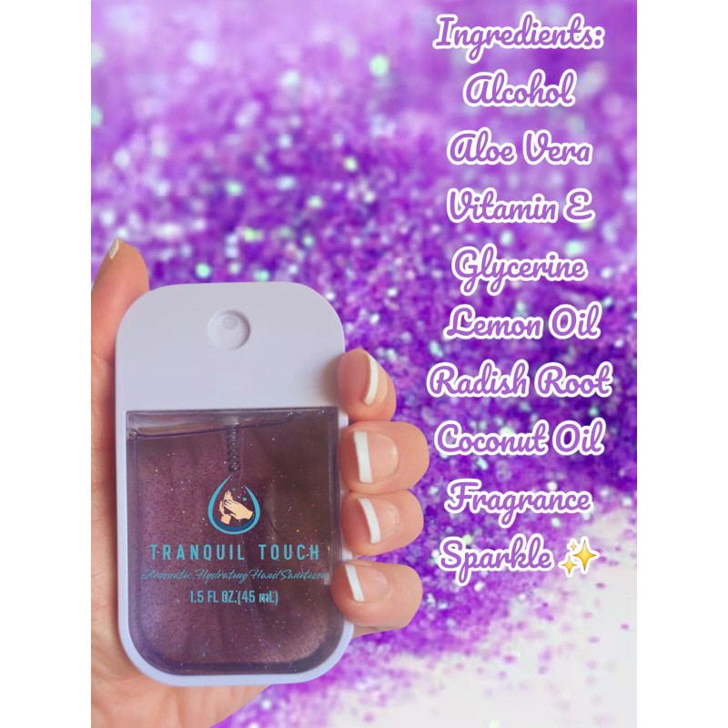 Tranquil Touch Sparkle hand sanitizer spray/hydratin
