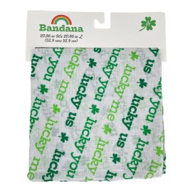 Lucky Star Lot of 2 St Patrick's Day Bandana Handkerchief Dog Scarf Lucky Shamrock Cotton