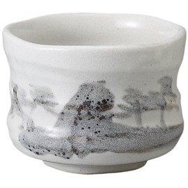 Ale-net Matcha Bowl, Matcha Bowl, 4.6 x 3.1 inches (11.7 x 8 cm), Shino Sansui Matcha (Small), Tea Ceremony, Mino Ware, Made in Japan