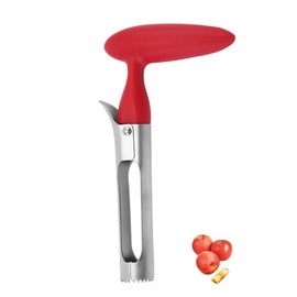 GVSS Stainless Steel Apple Core, Apple Corer, Apple Corer, Easy Apple Core, with ABS Handle, Serrated Blade, for Apple, Pears, Pineapple, for Kitchen and Home, 18 cm, Red