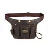 TOURBON Genuine Leather Tool Belt Pouch with Adjustable Waist Belt
