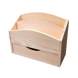 Wooden World - Wooden Letter Holder Envelope Holder Advertising leaflets Storage with Drawer