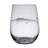 Wahoo Fish Engraved Stemless Wine Glasses (Set of 2)