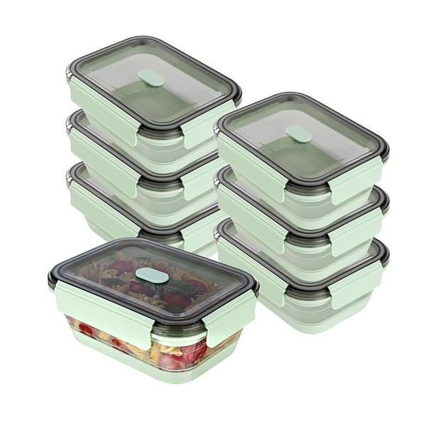 Restaurantware Fresh Hero 40 oz Green Plastic Airtight Food Storage