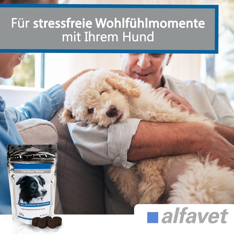 Alfavet Canigum Relax Dietary Supplement Food for Dogs, 120 g