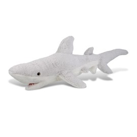 DolliBu Plush Shark Stuffed Animal - Soft Fur Huggable Marine Grey Shark, Adorable Playtime Shark Plush Toy, Cute Sea Life Cuddle Gift for Kids & Adults - 23 Inch