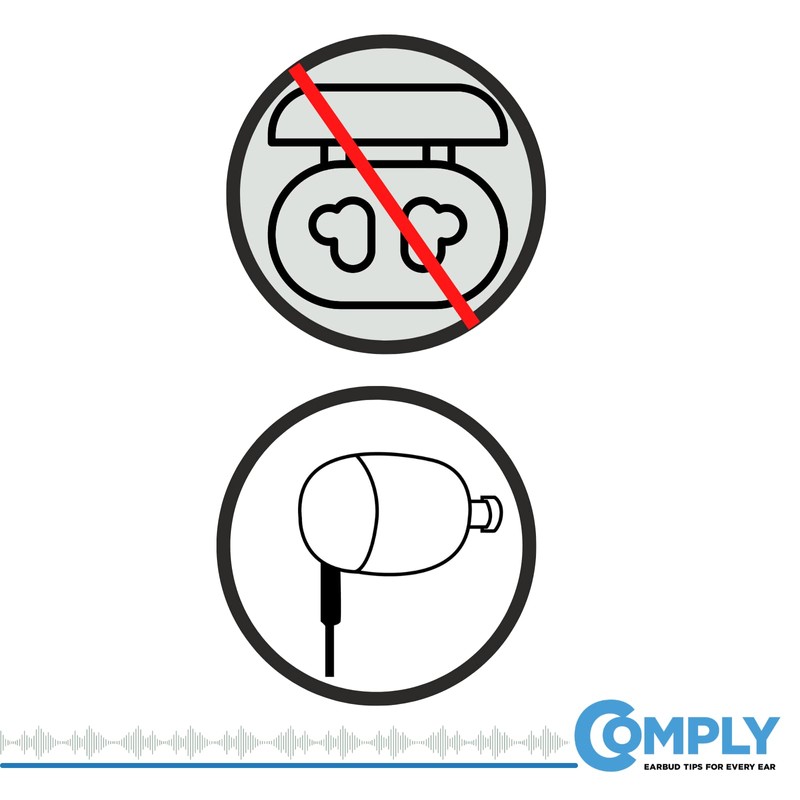 COMPLY T-200 Sports Isolation Earbud Tips - Medium x3