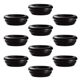YIXISI 120 PCS 10 Sizes Rubber Grommets Kit, Conductor Gasket Ring Grommets, Black Rubber Hole Plugs Electrical Wire Gaskets, for Protecting Wires, Cables and Plugs
